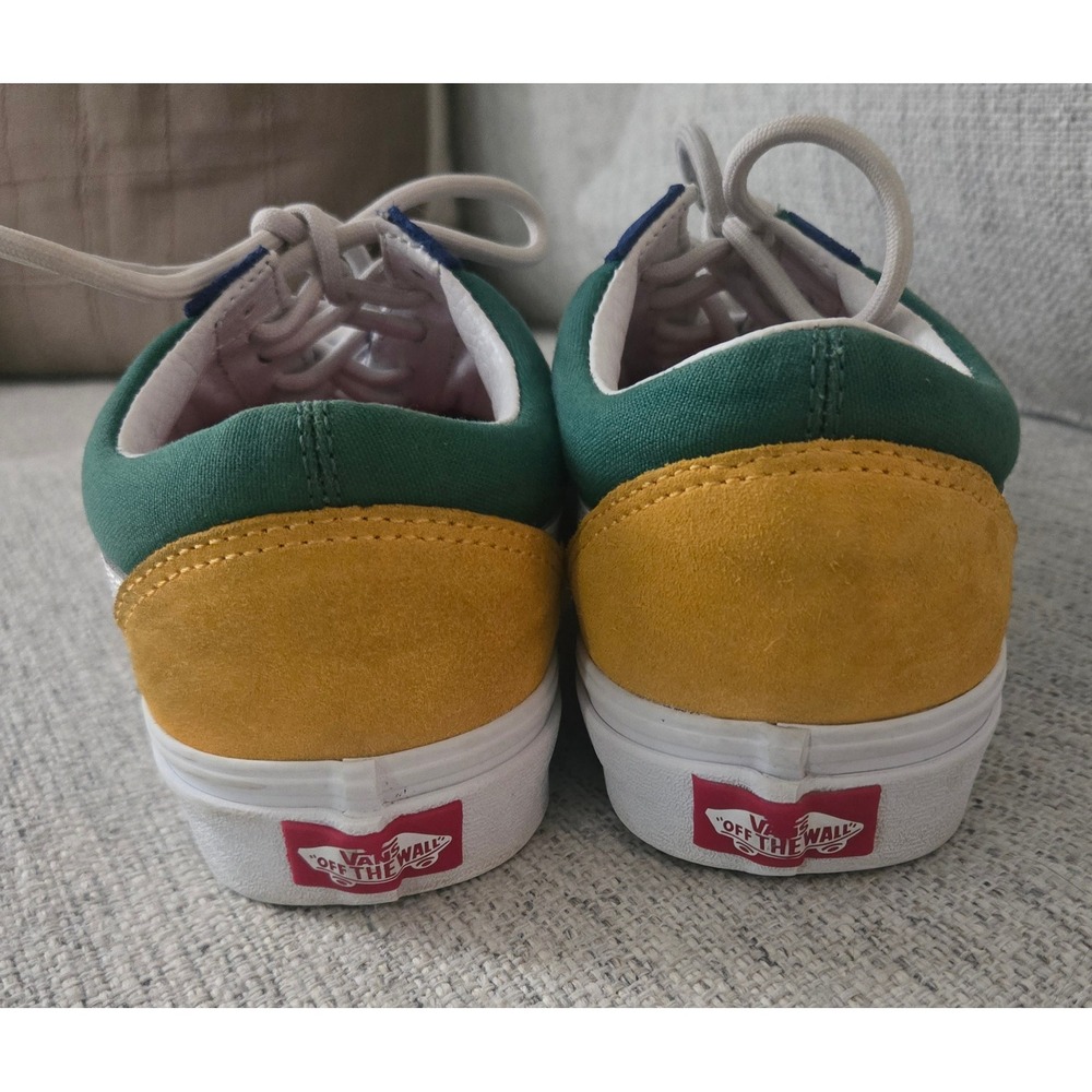 Vans Old Skool Multi Color Block Blue Green Yellow Sneakers 8 W 6.5 M - Picture 3 of 6